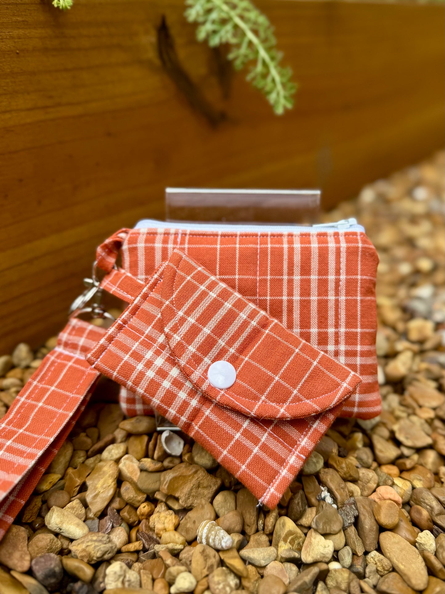 Burnt Orange Wristlet