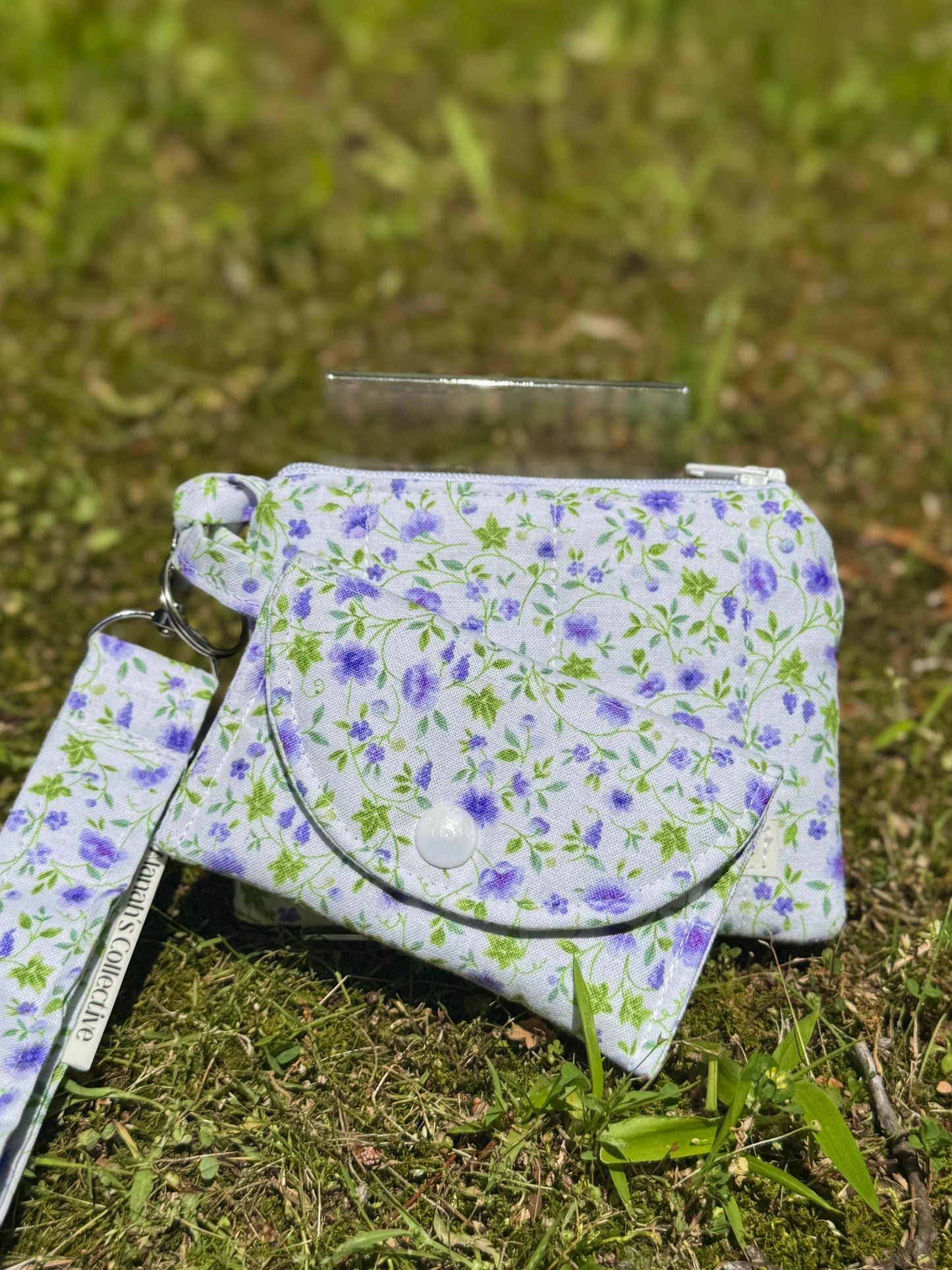 Bellflowers Mini Keychain Wallet