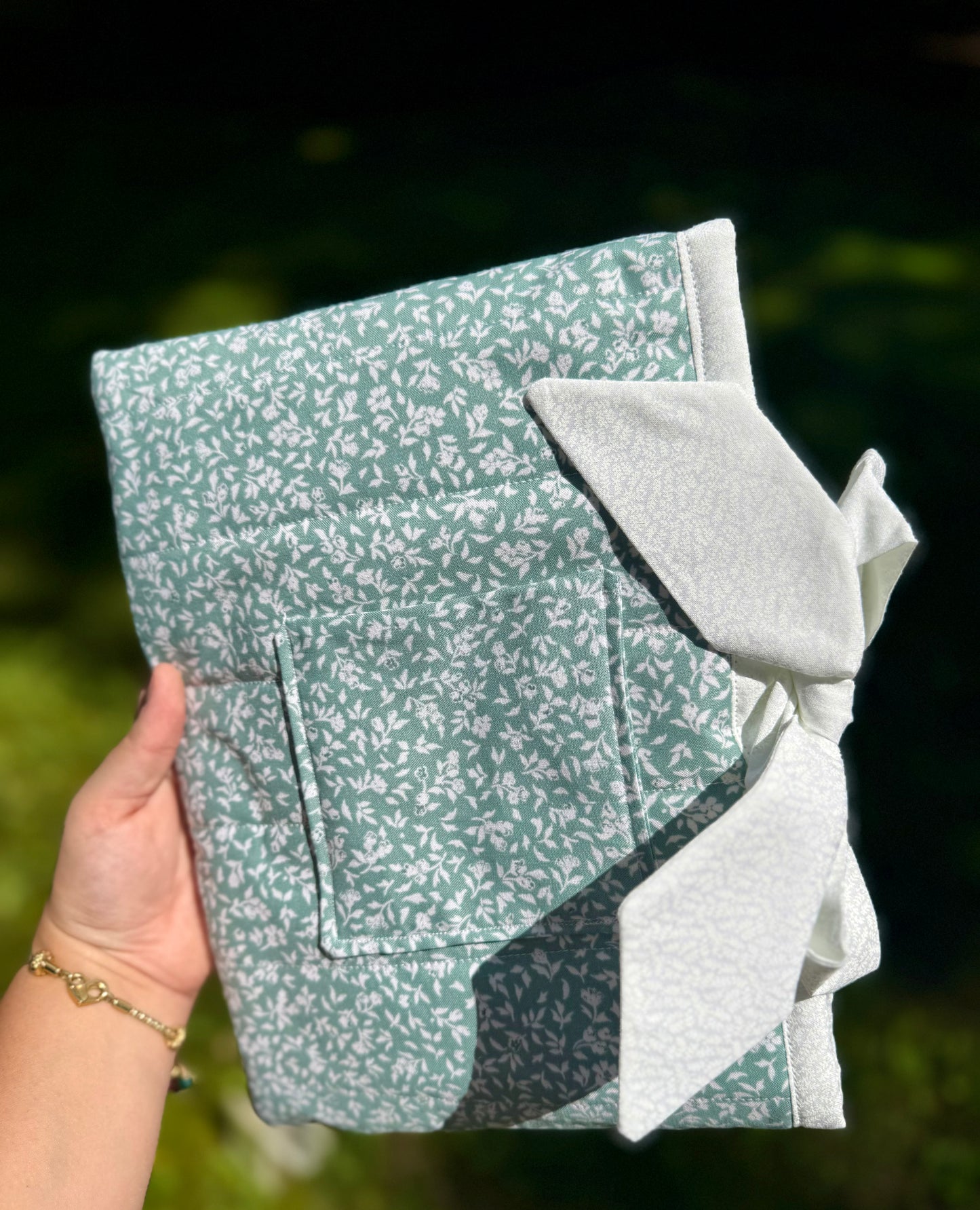 Green Floral Large Bible/Book Sleeve