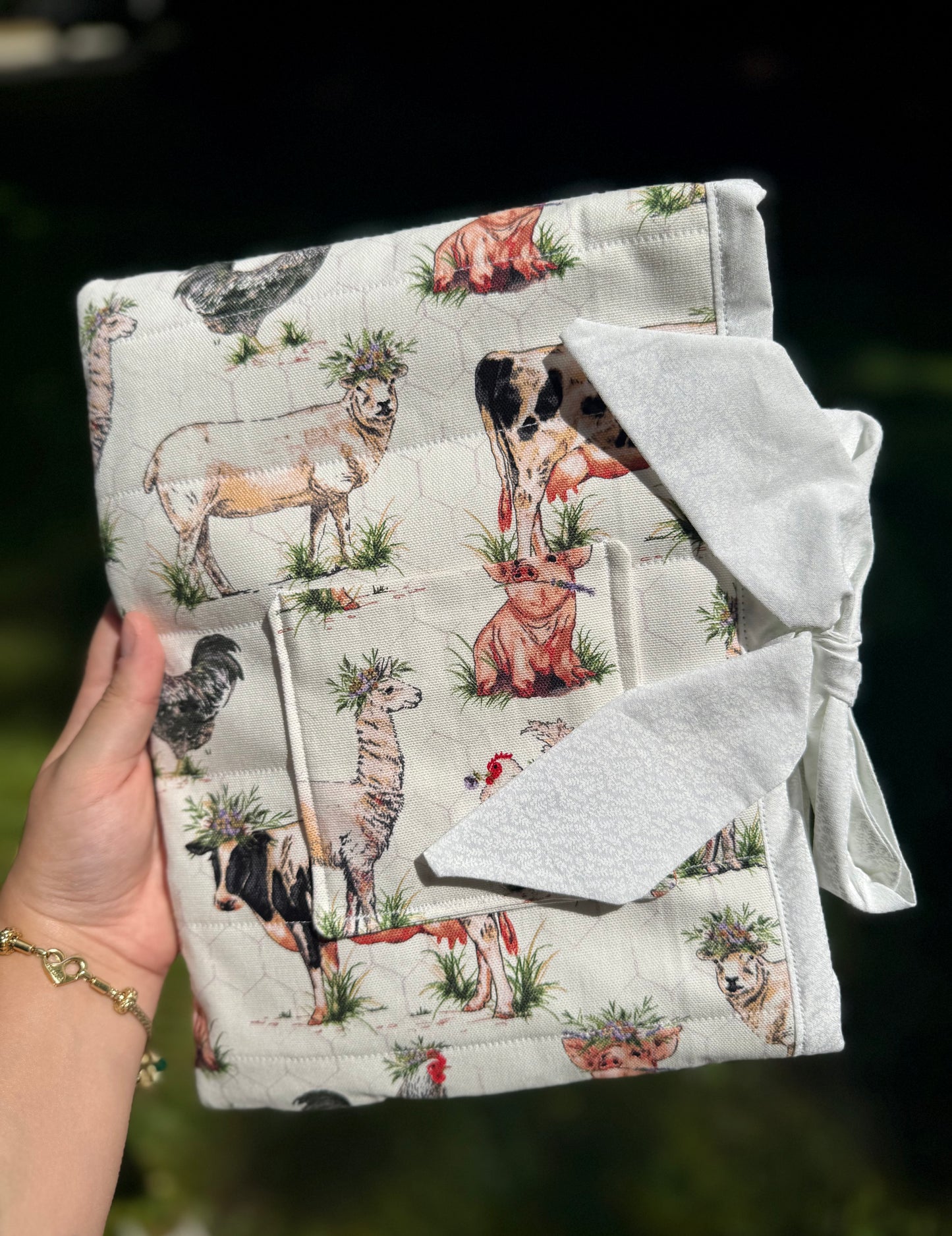 Springtime Farm Animals Large Bible/Book Sleeve