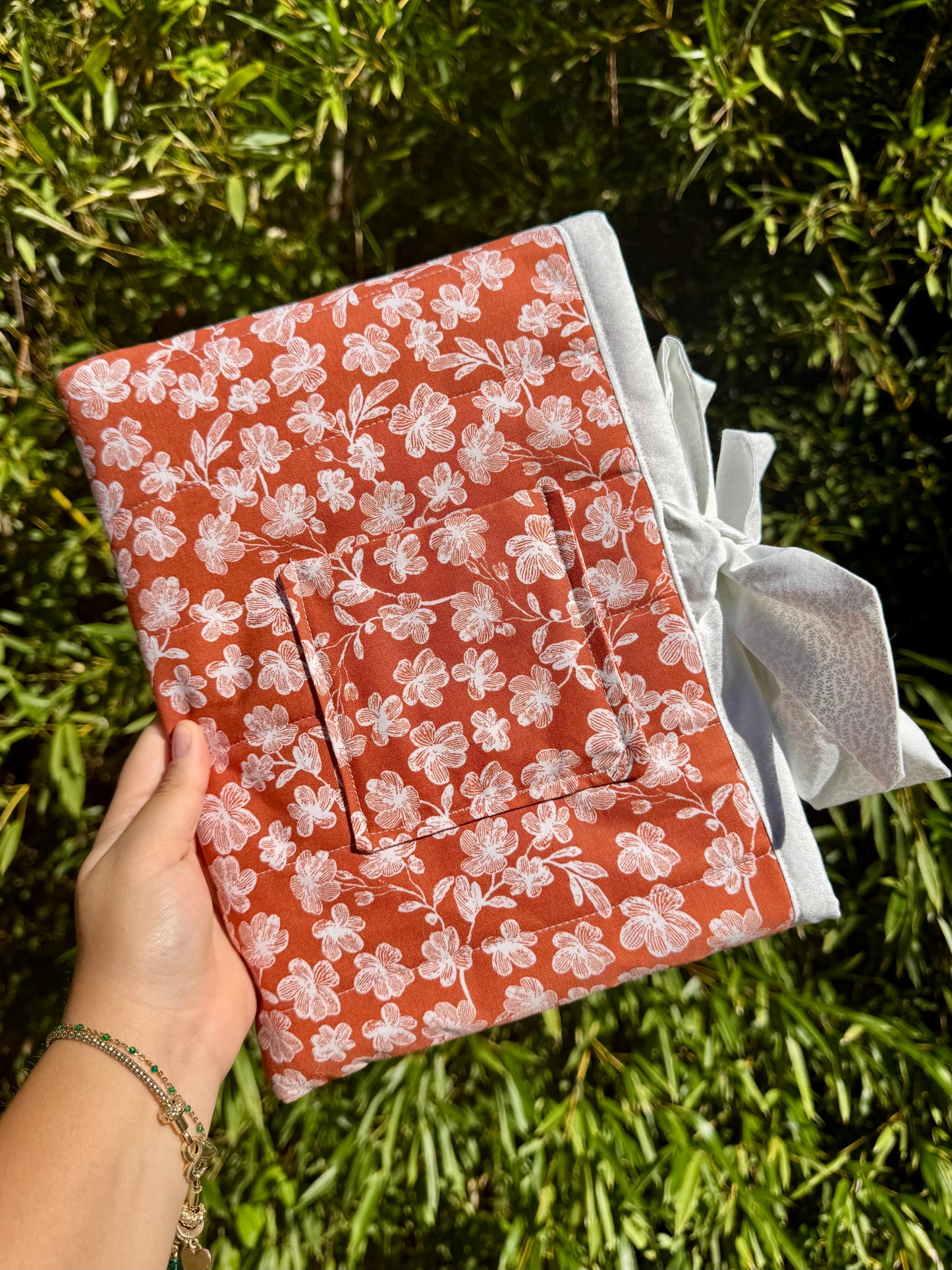 Terracotta Blooms Large Bible/Book Sleeve
