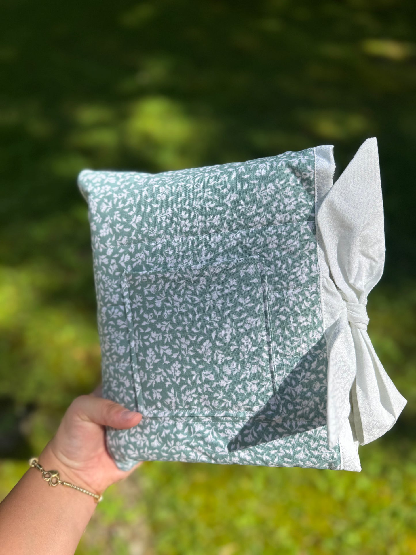 Green Floral Small Bible/Book Sleeve