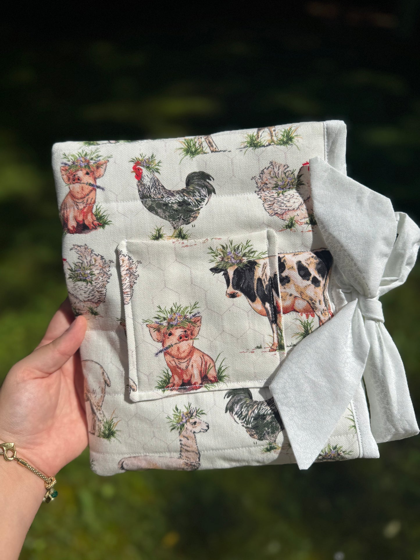 Springtime Farm Animals Small Bible/Book Sleeve