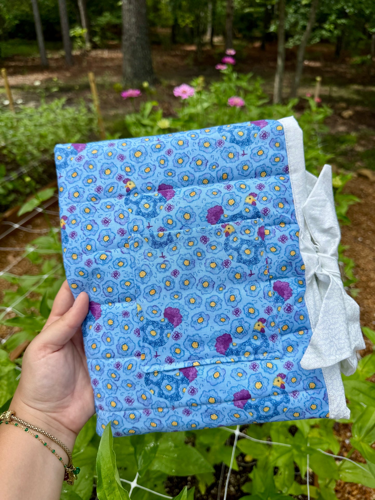 Floral Chickens Small Bible/Book Sleeve