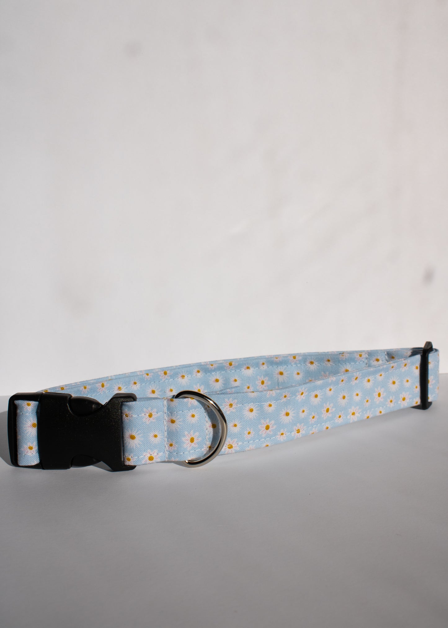 Blue Daisies Large 1" Dog Collar