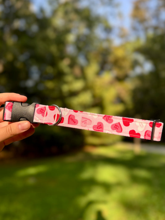 Be Mine Large 1" Dog Collar
