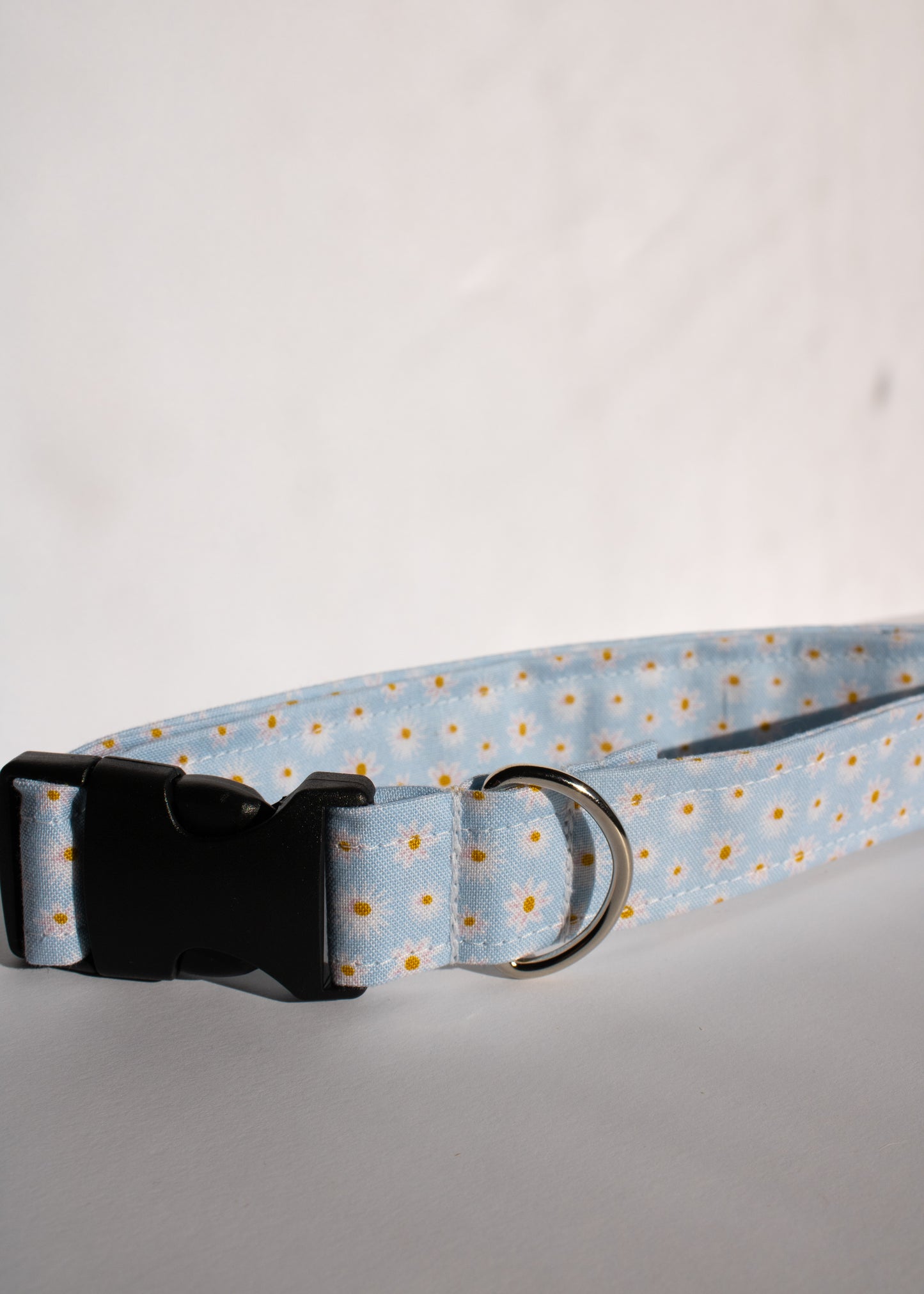 Blue Daisies Large 1" Dog Collar