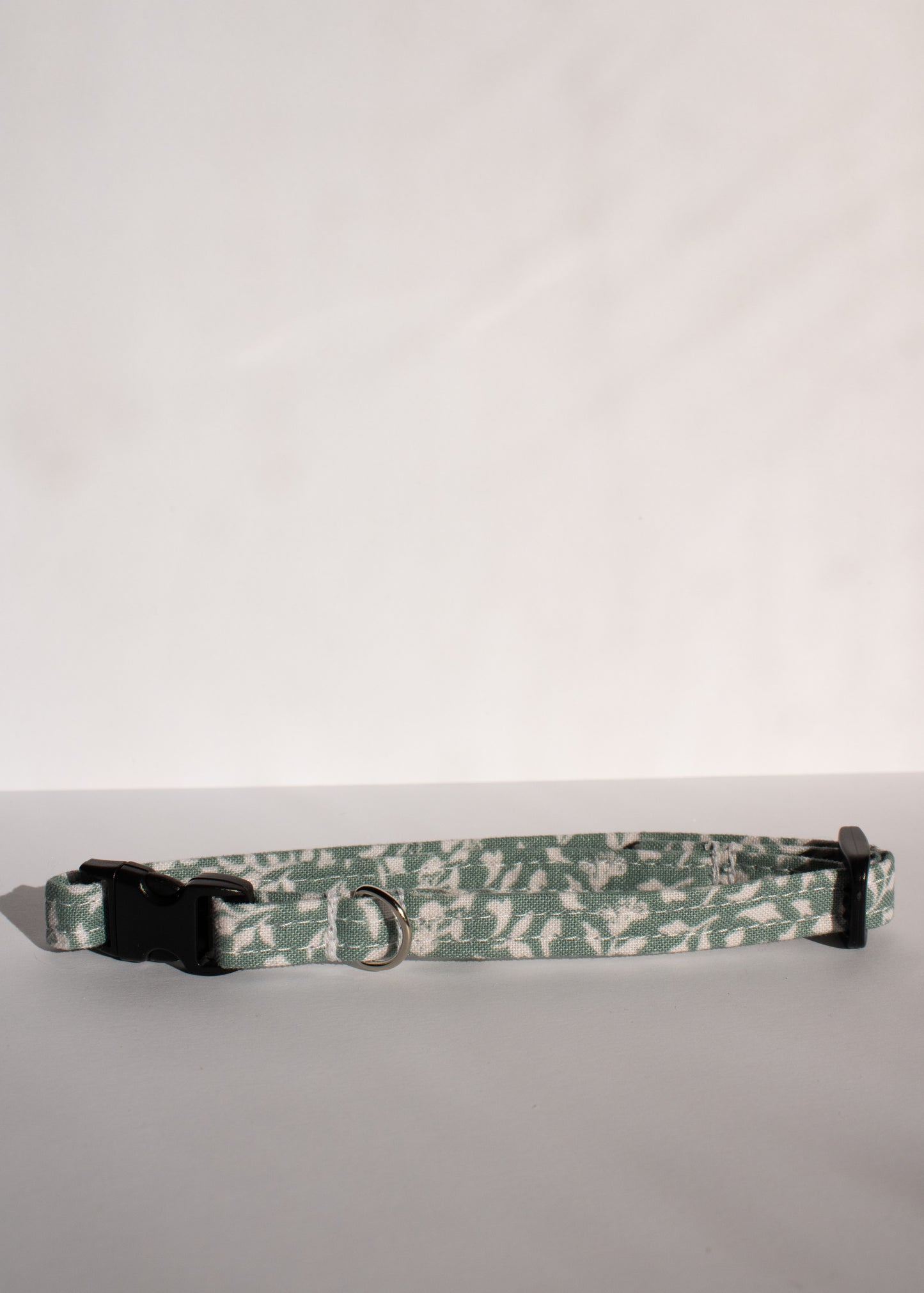 Green Floral Small 3/8" Dog Collar