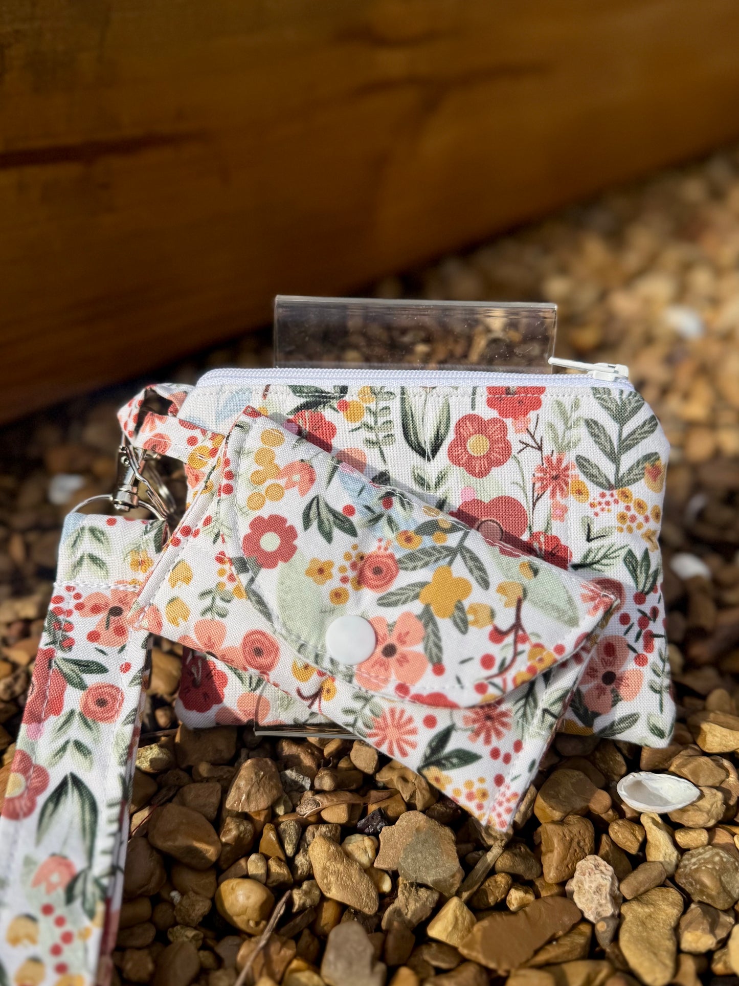 Fall in Bloom Mini Keychain Wallet