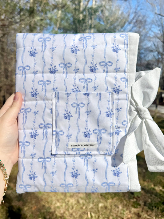 Blue Bows Large Bible/Book Sleeve