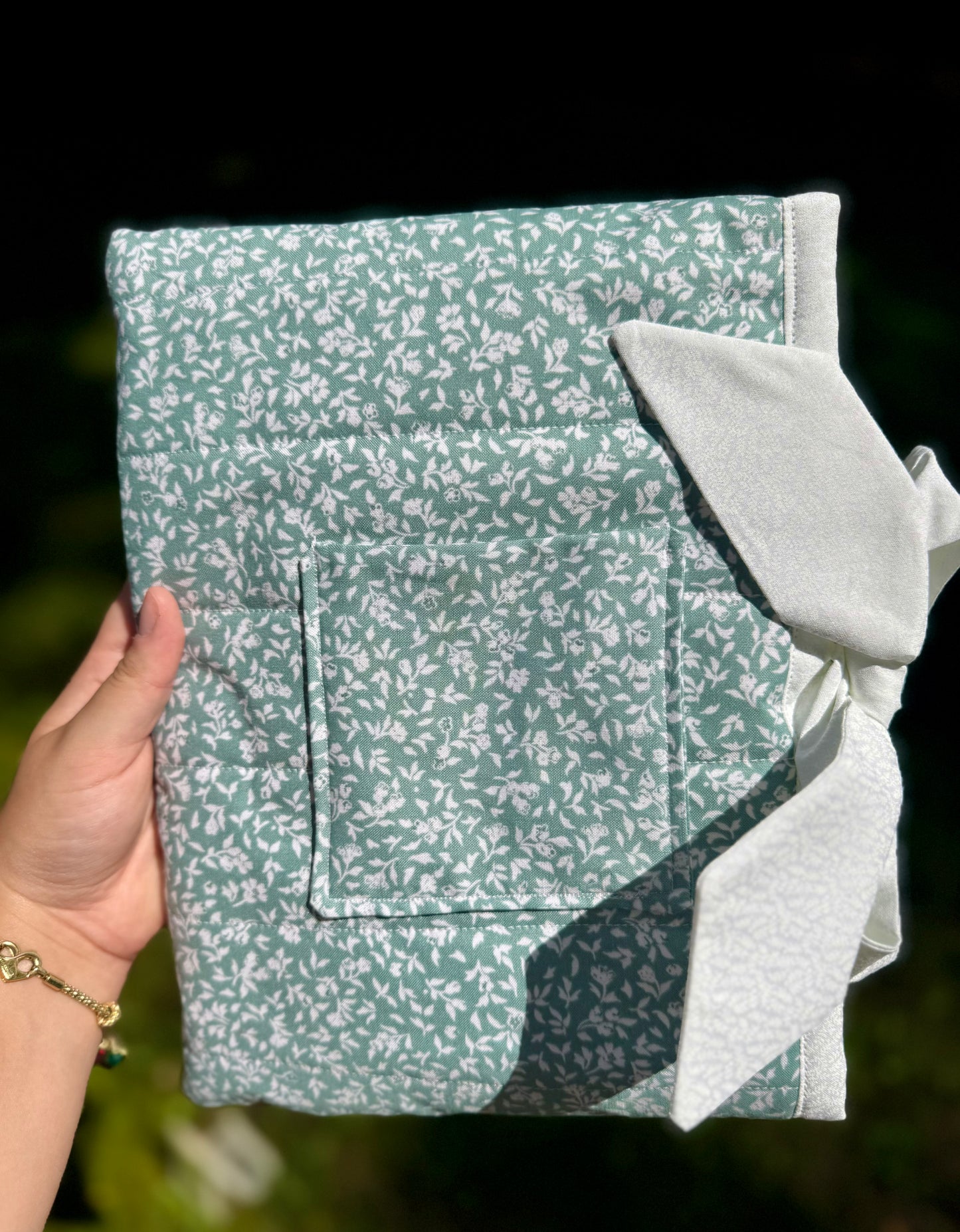 Green Floral Large Bible/Book Sleeve