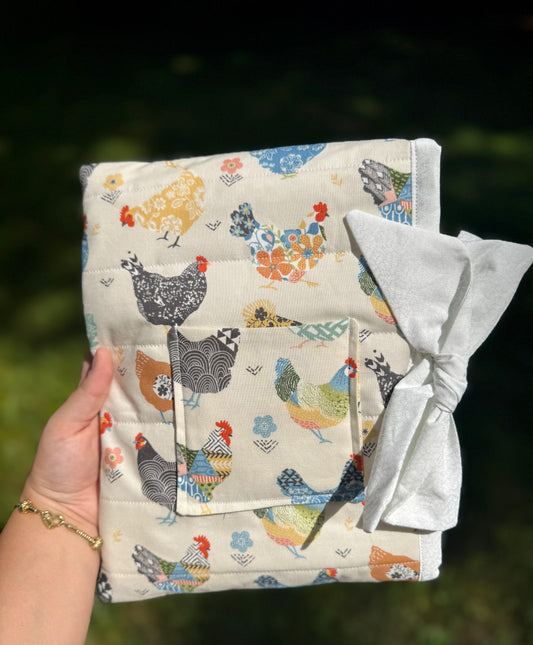 Springtime Chickens Large Bible/Book Sleeve