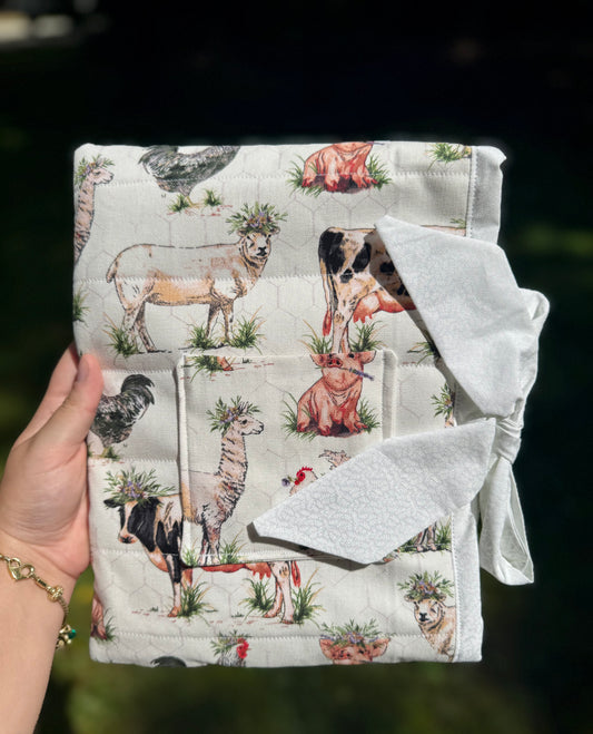 Springtime Farm Animals Large Bible/Book Sleeve