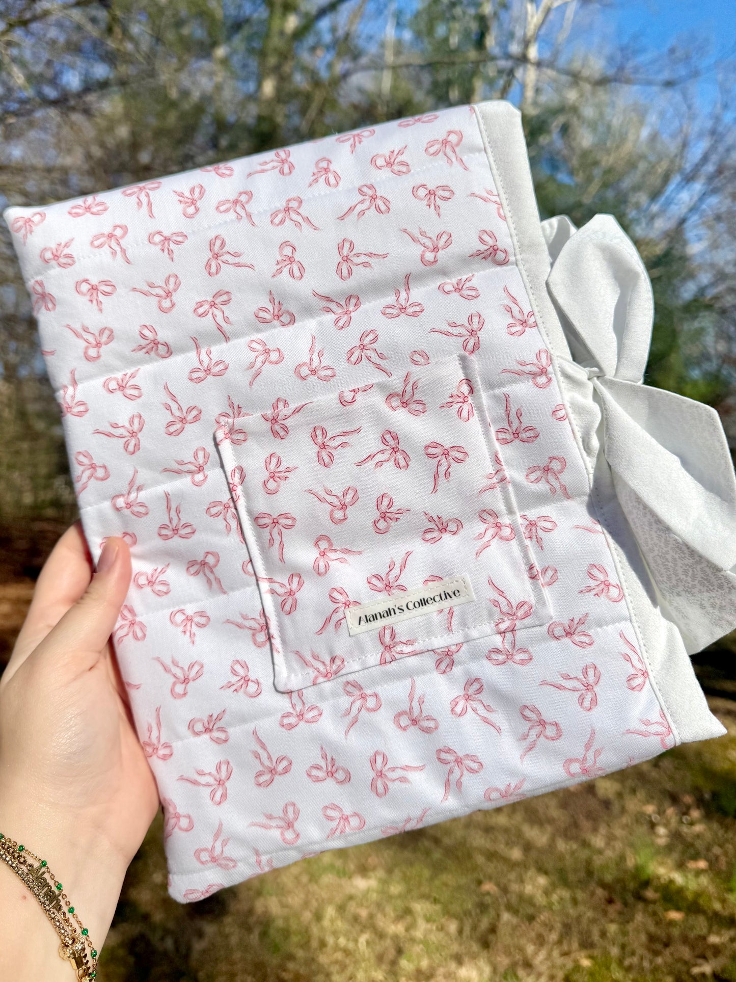 Pink Bows Large Bible/Book Sleeve