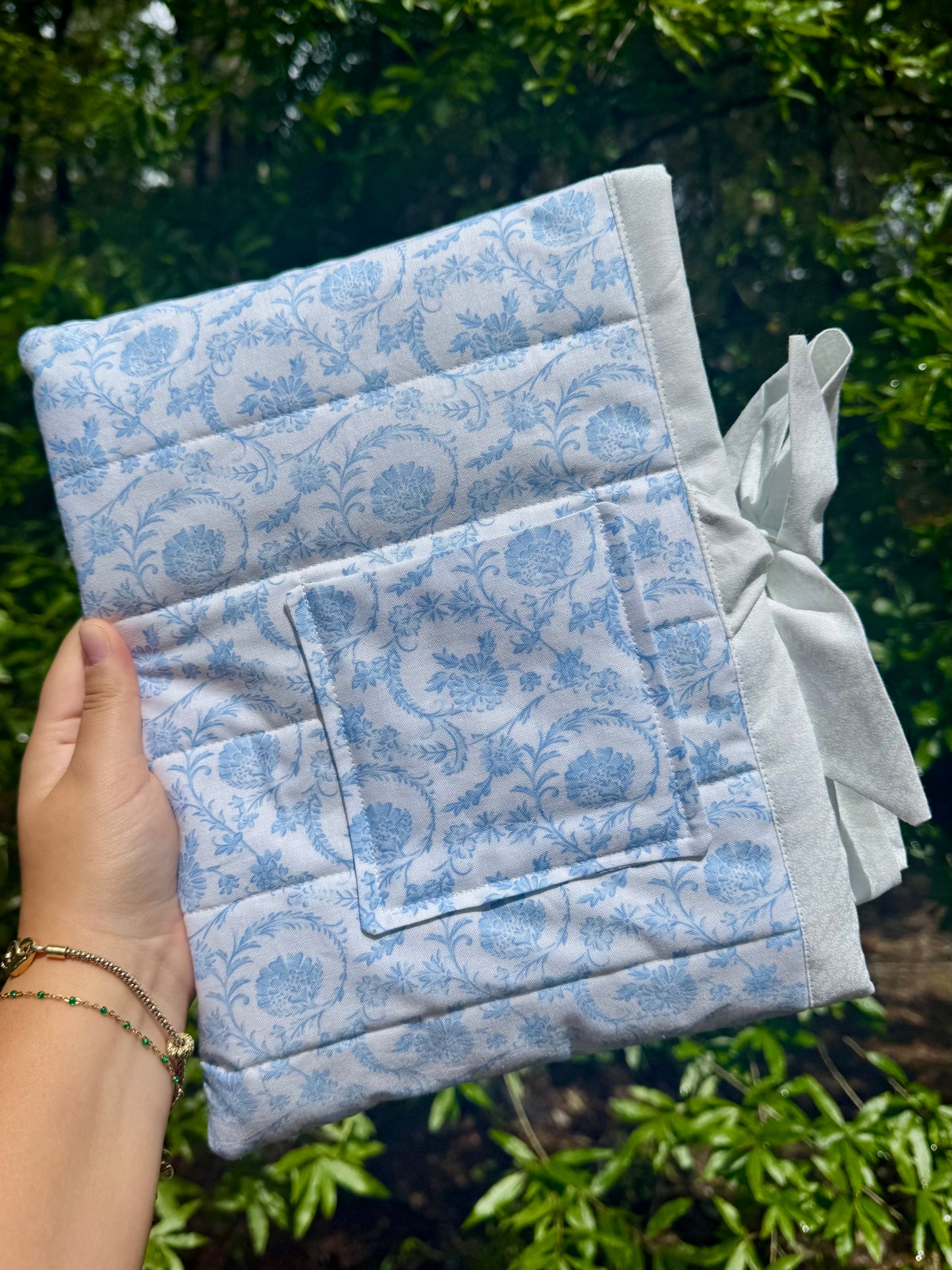 Pretty in Blue Large Bible/Book Sleeve
