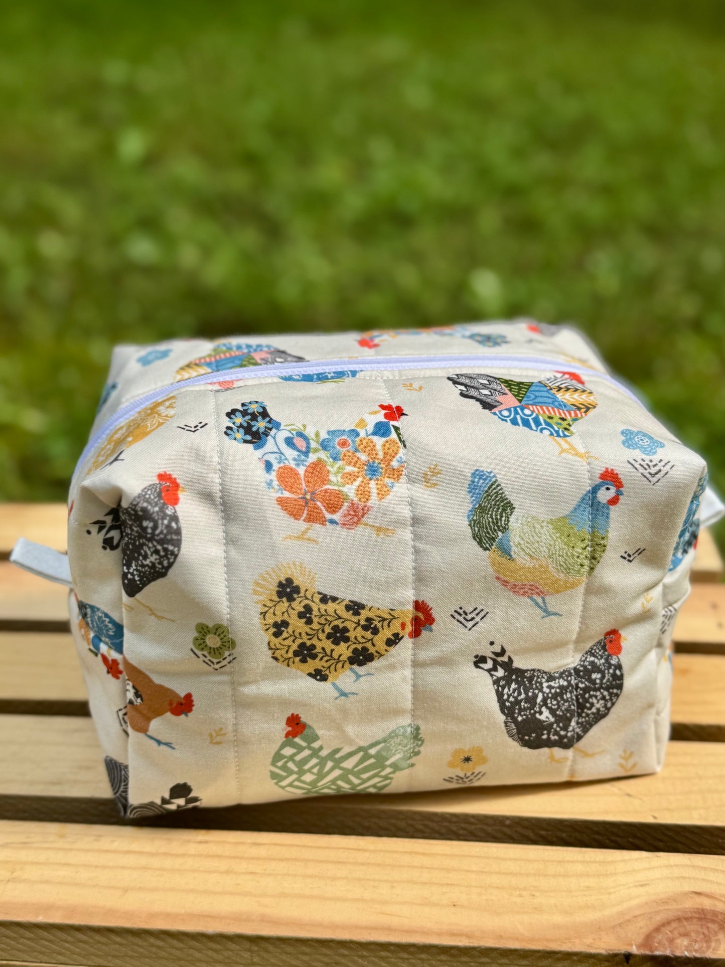 Springtime Chickens Makeup Bag