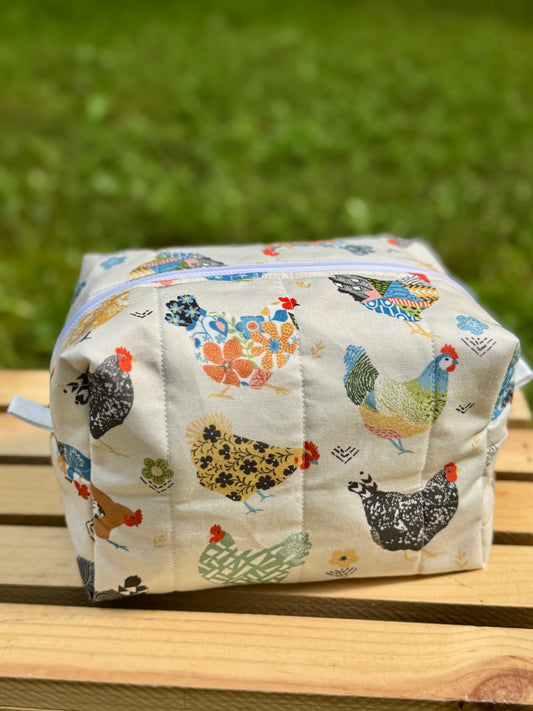 Springtime Chickens Makeup Bag