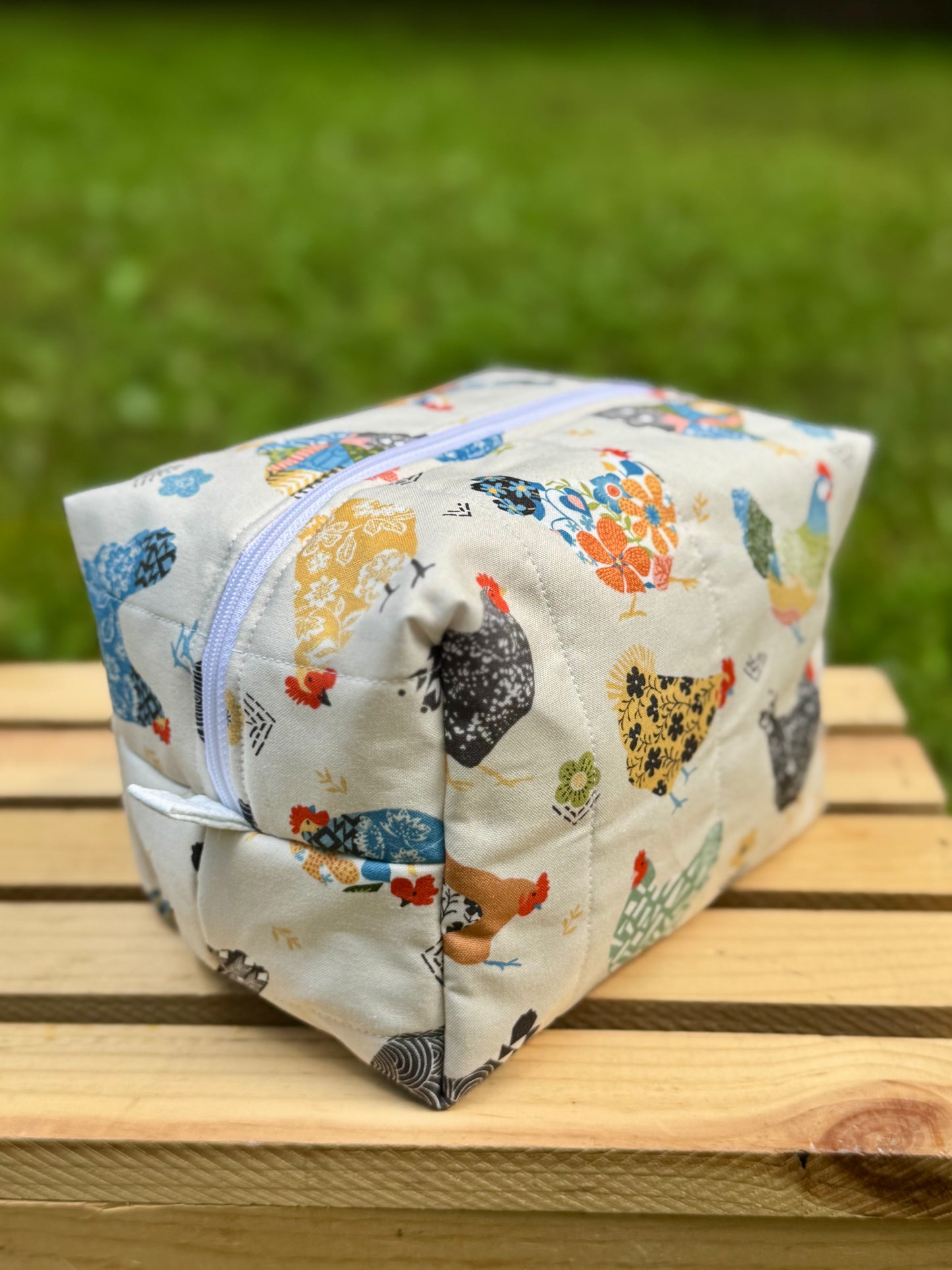 Springtime Chickens Makeup Bag