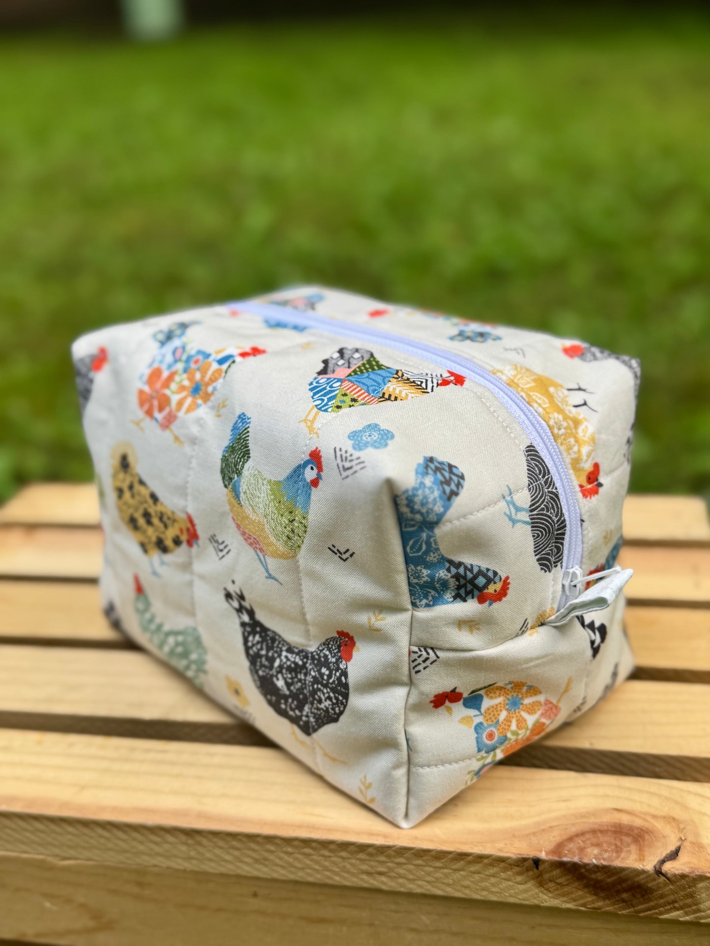 Springtime Chickens Makeup Bag