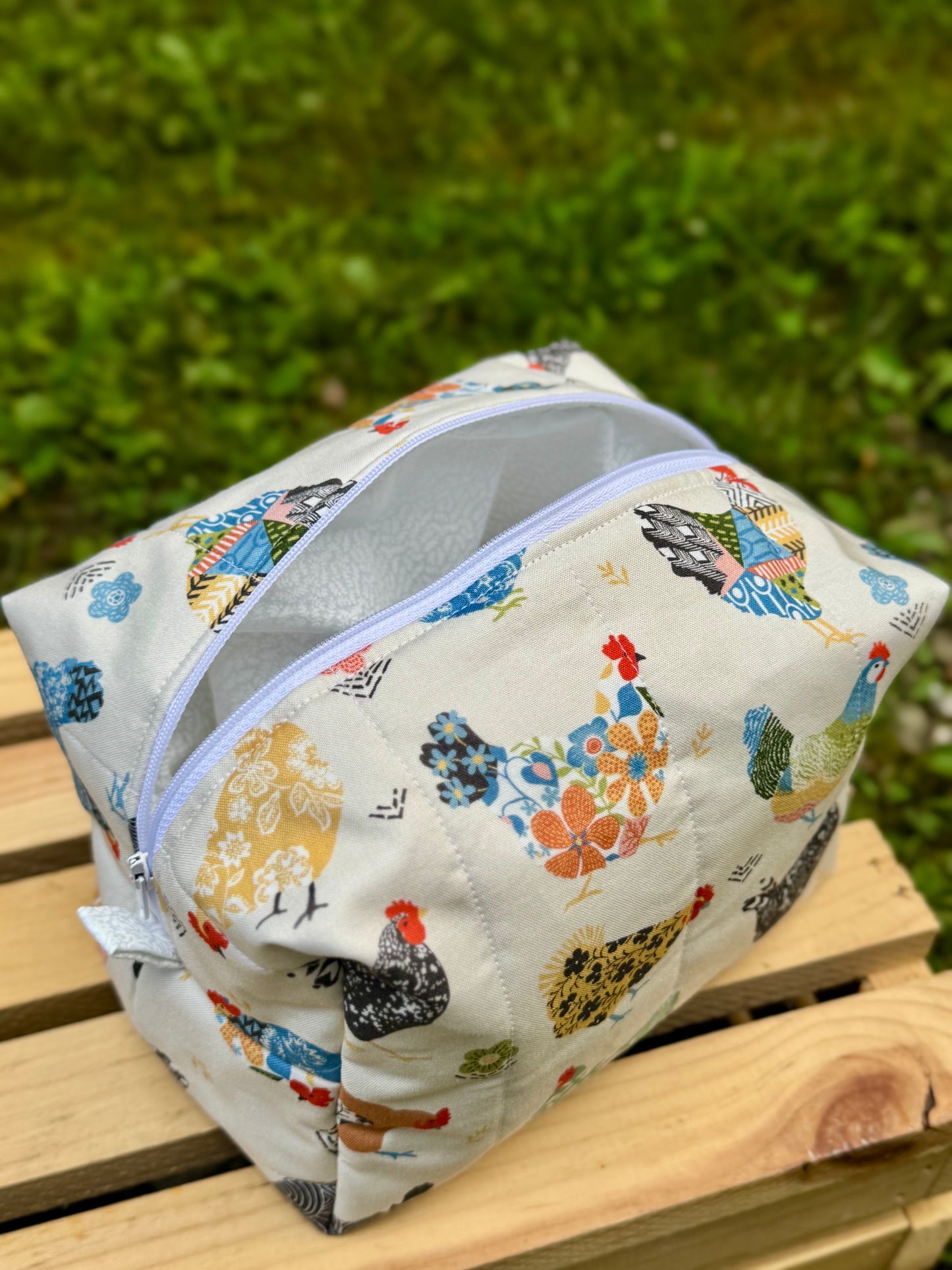 Springtime Chickens Makeup Bag