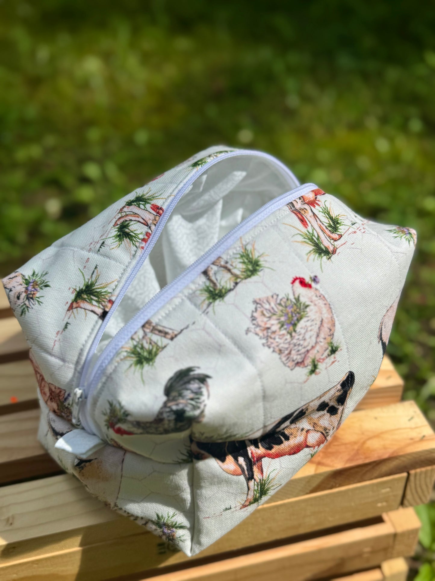 Springtime Farm Animals Makeup Bag