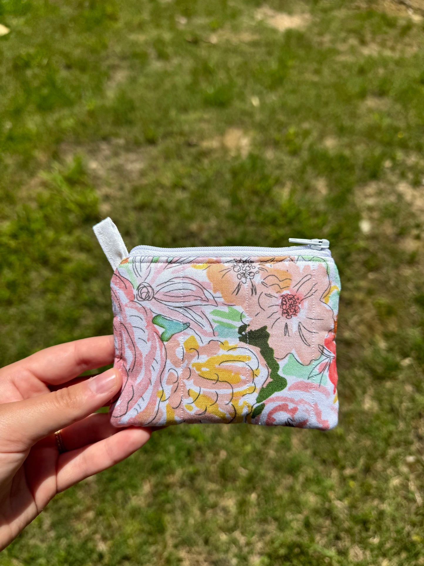 Garden of Pink Mini Keychain Wallet