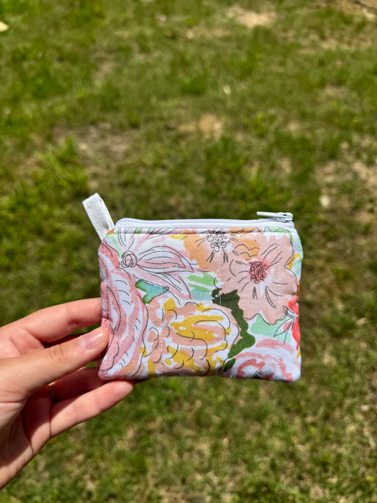 Garden of Pink Mini Keychain Wallet