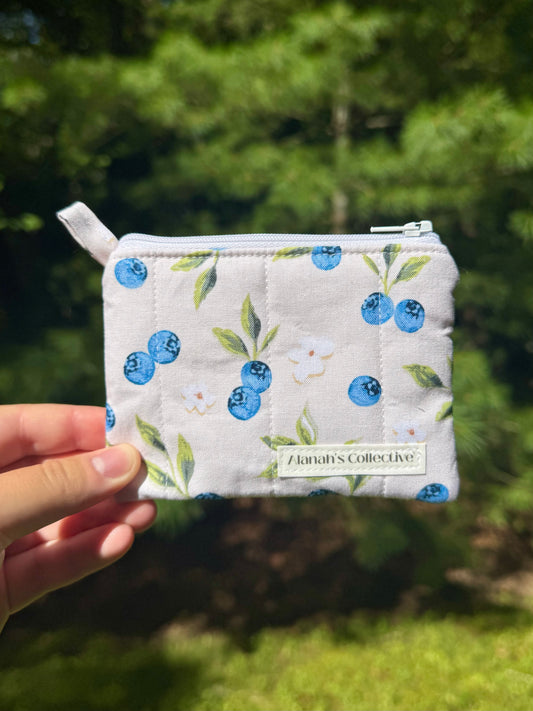 Blueberries Mini Keychain Wallet