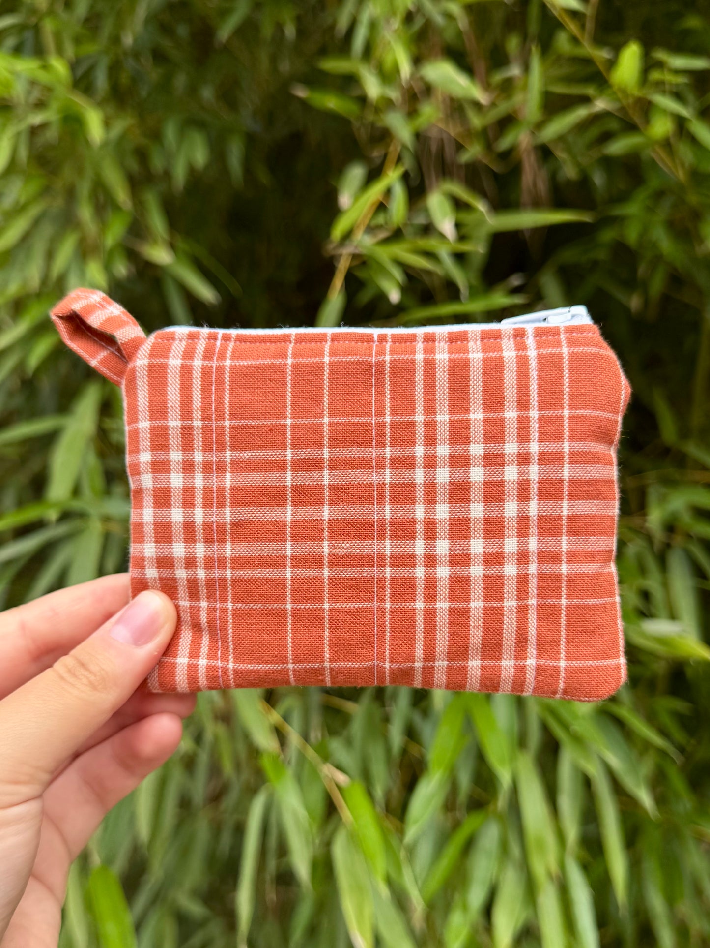 Burnt Orange Mini Keychain Wallet