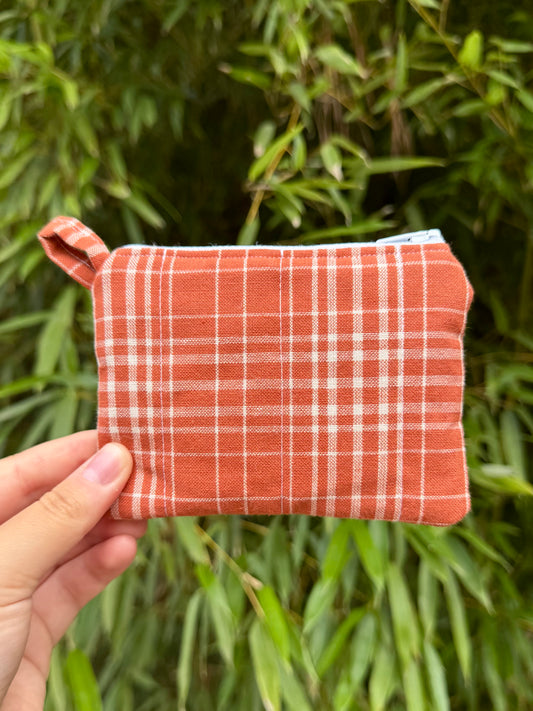 Burnt Orange Mini Keychain Wallet