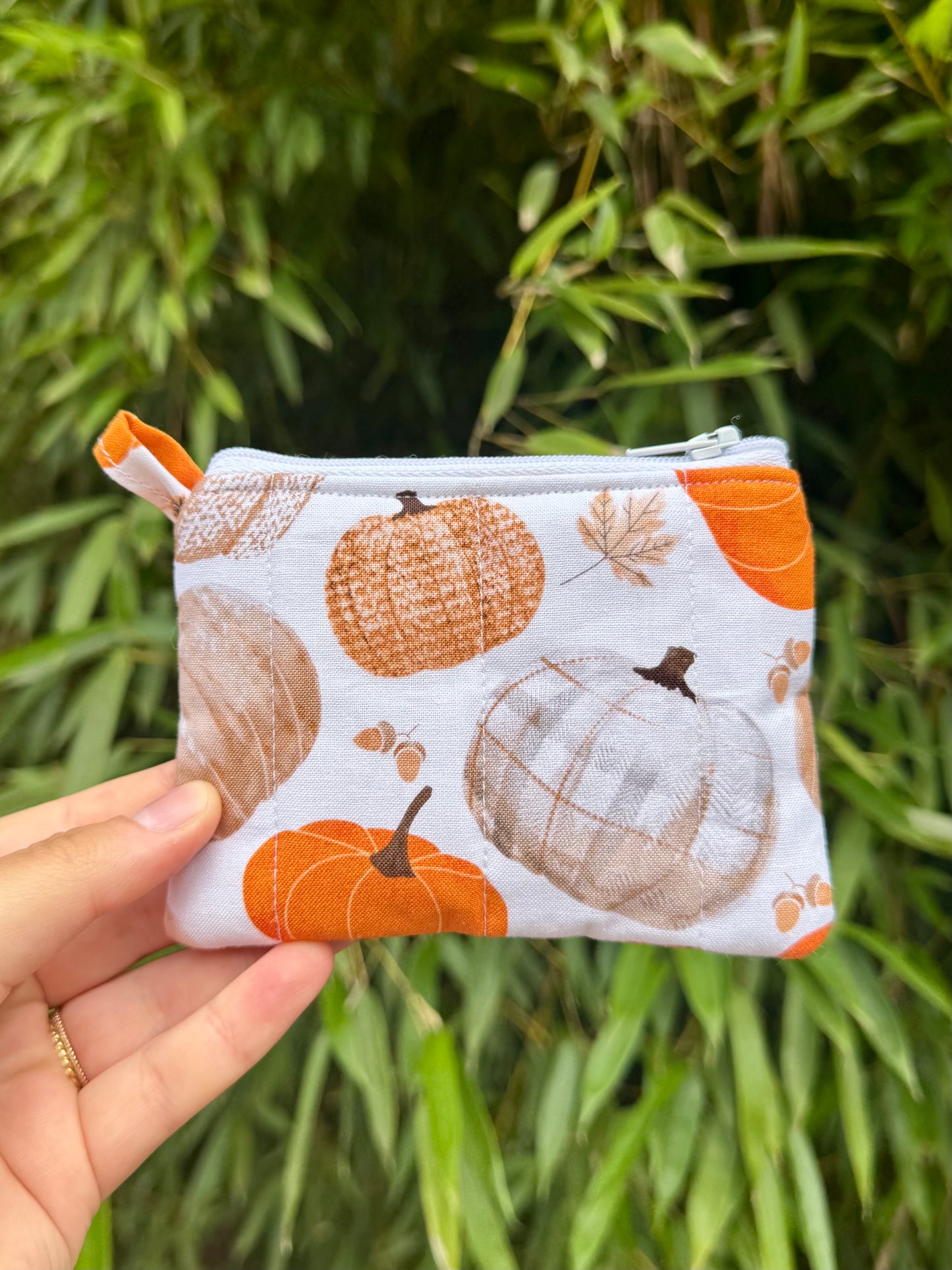 Fall Pumpkins Mini Keychain Wallet