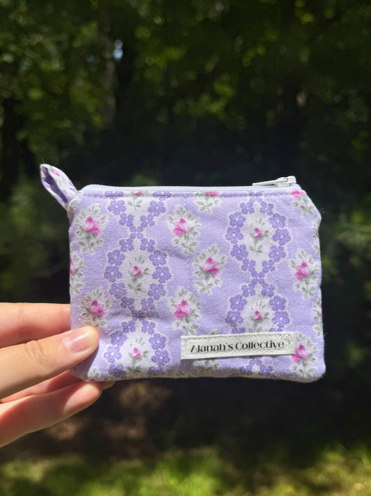 Lovely Lavender Mini Keychain Wallet