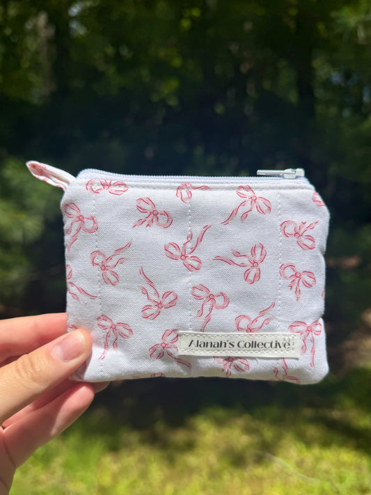 Pink Bows Mini Keychain Wallet