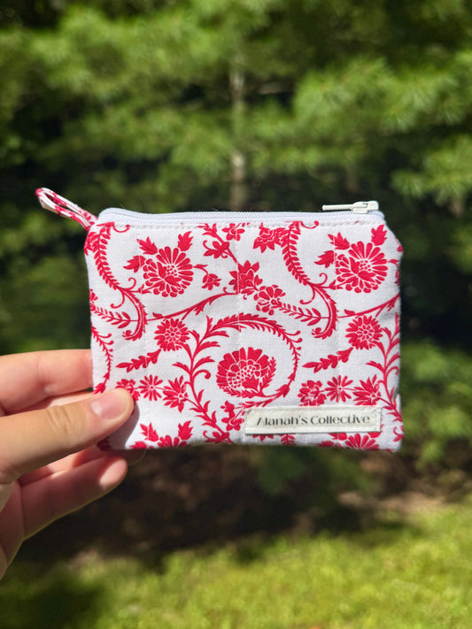 Pretty in Red Mini Keychain Wallet
