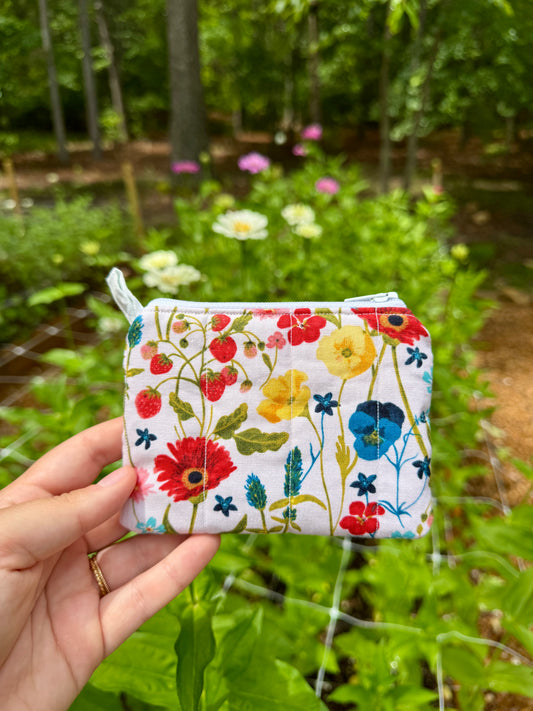 Spring Garden Mini Keychain Wallet