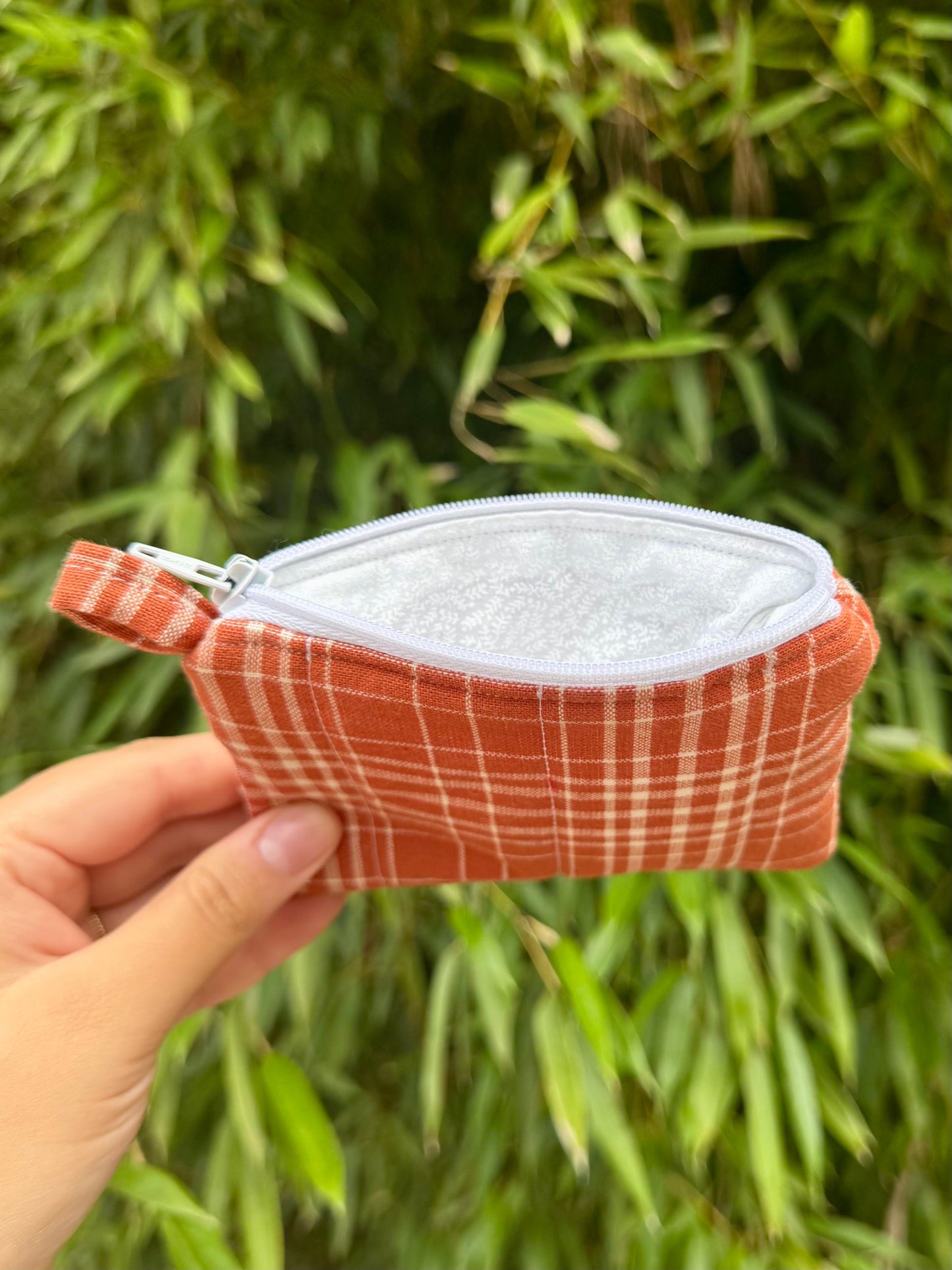 Burnt Orange Mini Keychain Wallet