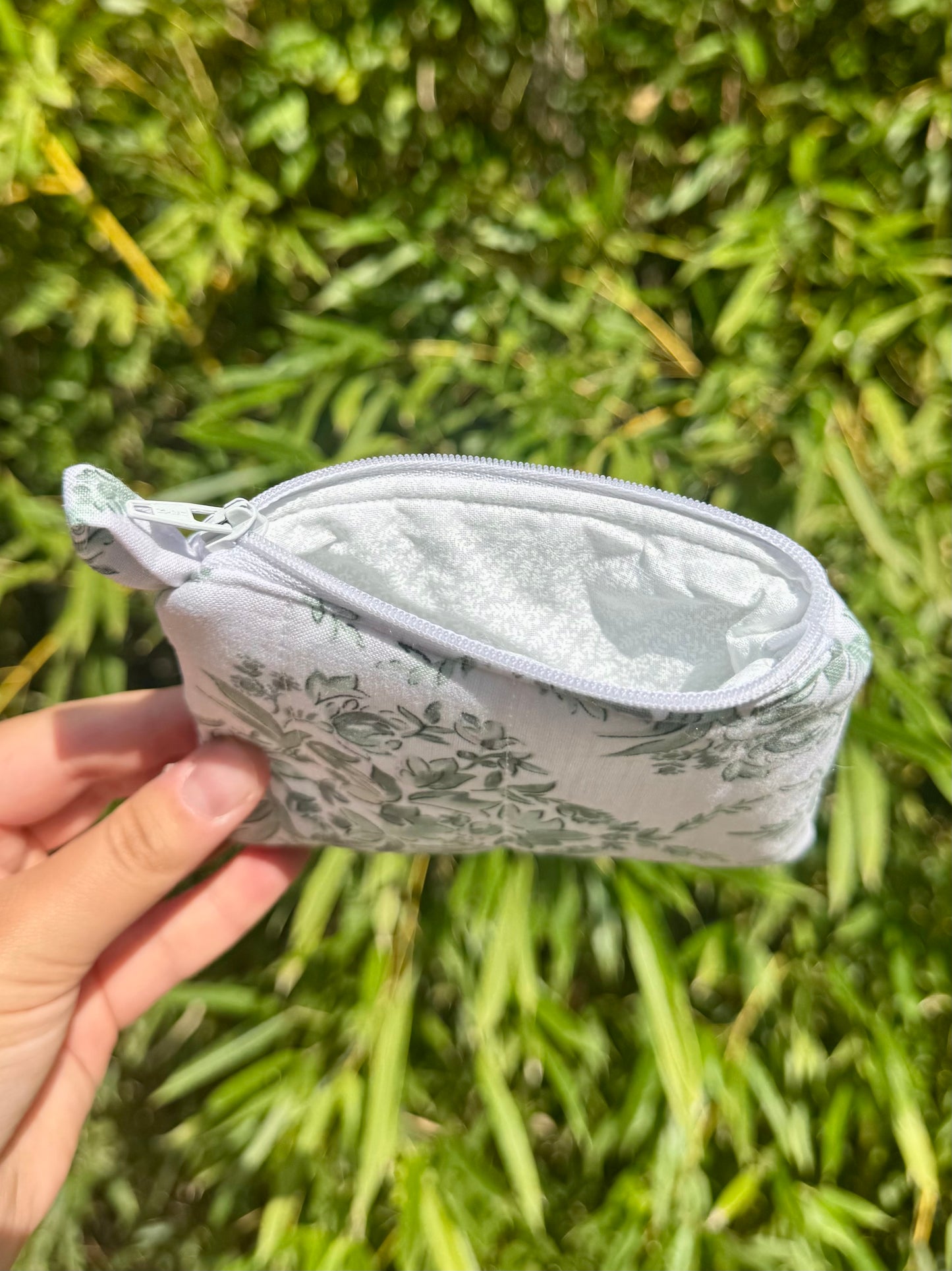 Green Leaves Mini Keychain Wallet