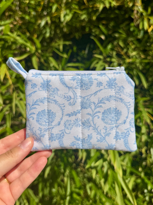 Pretty in Blue Mini Keychain Wallet