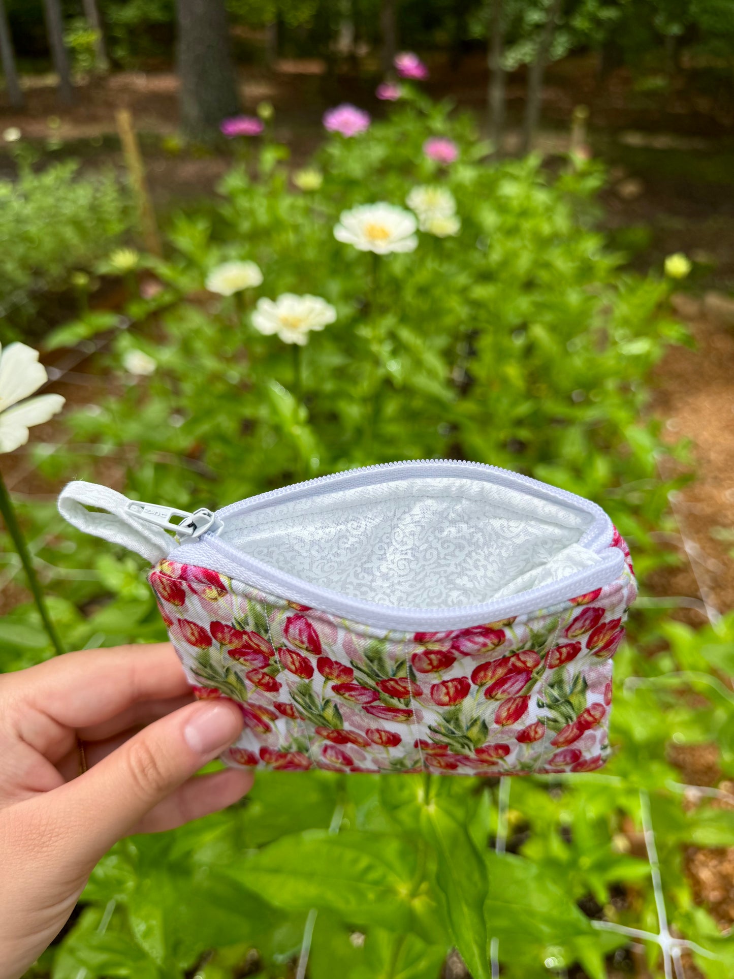 Spring Tulips Mini Keychain Wallet