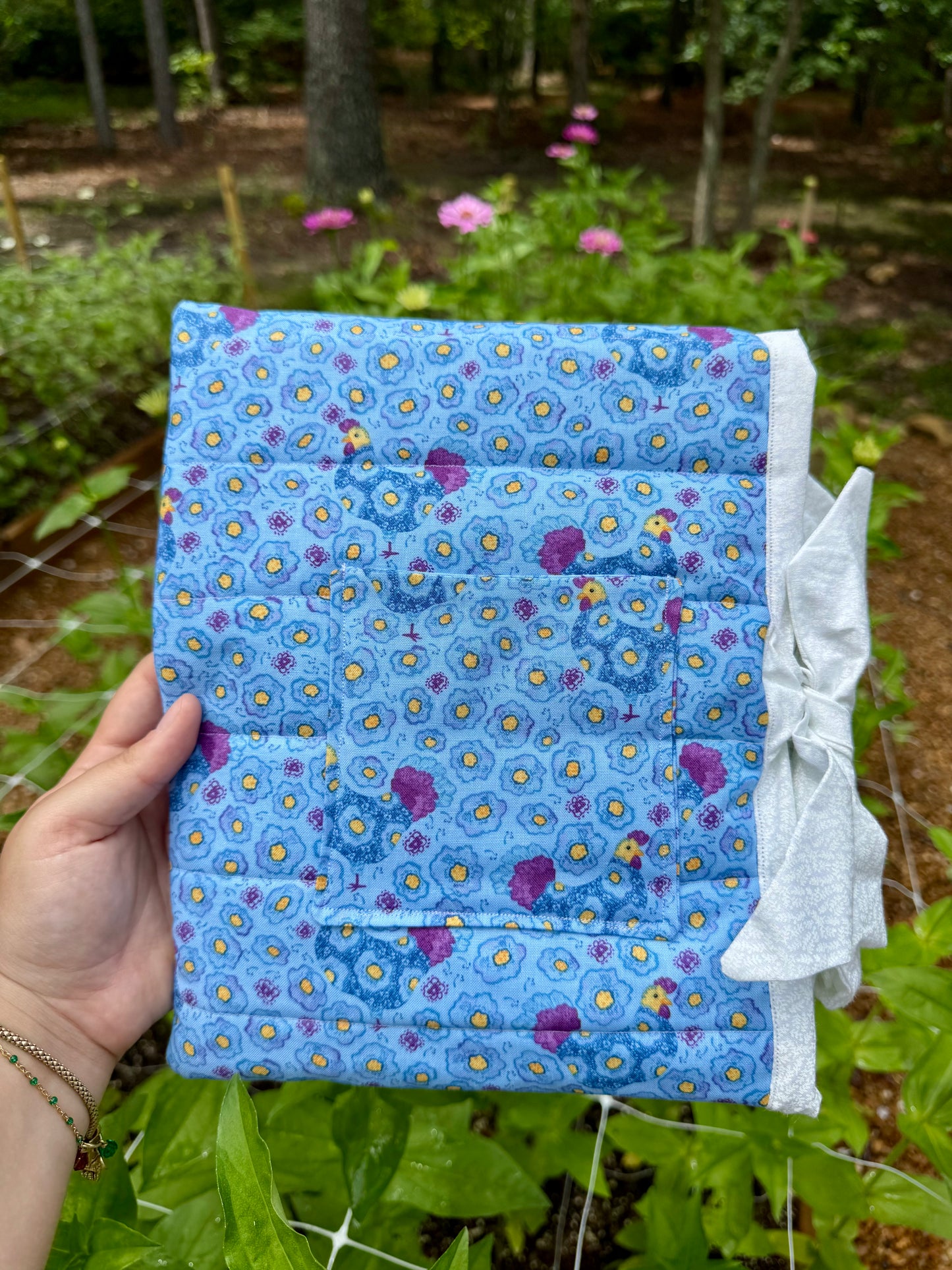 Floral Chickens Small Bible/Book Sleeve