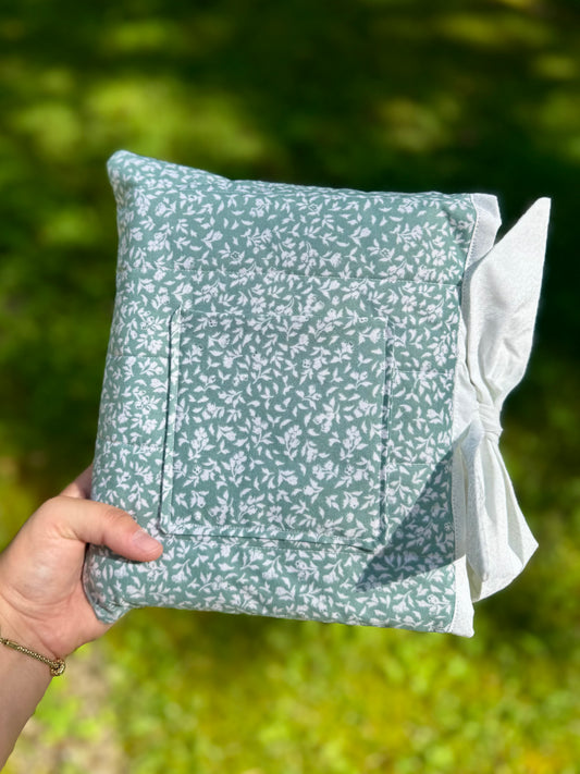Green Floral Small Bible/Book Sleeve