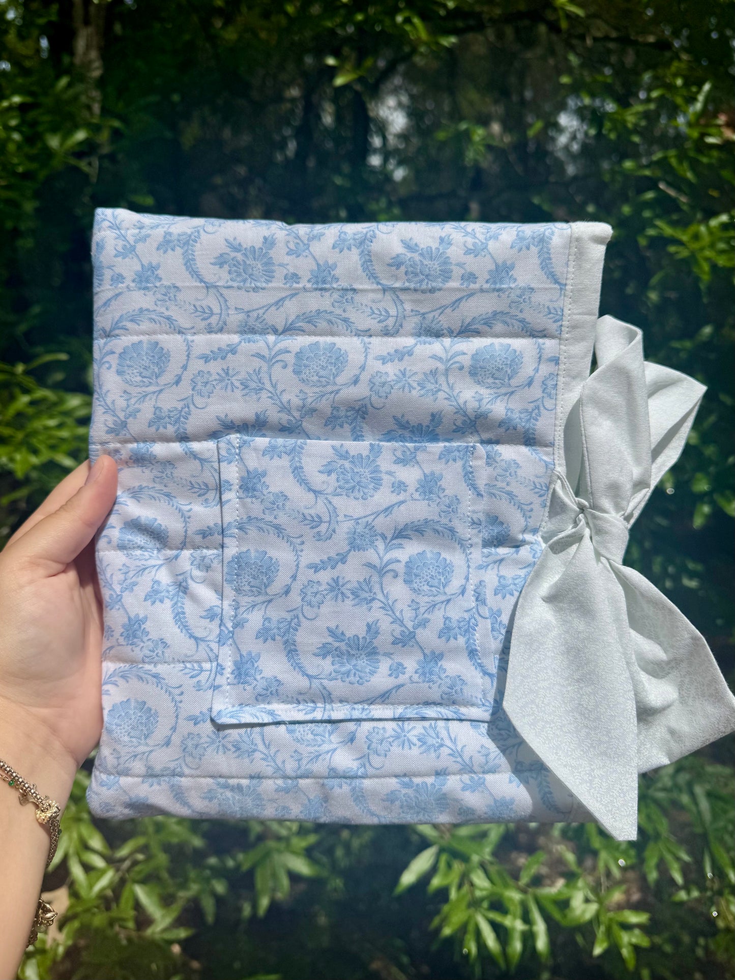 Pretty in Blue Small Bible/Book Sleeve