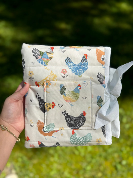 Springtime Chickens Small Bible/Book Sleeve