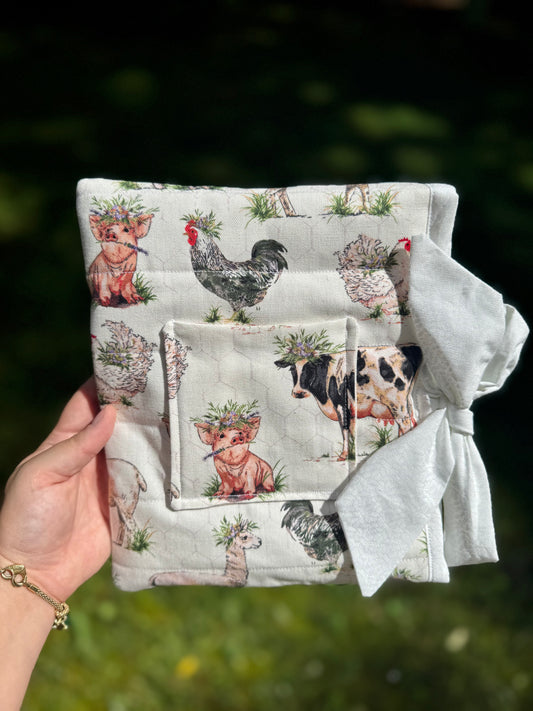 Springtime Farm Animals Small Bible/Book Sleeve