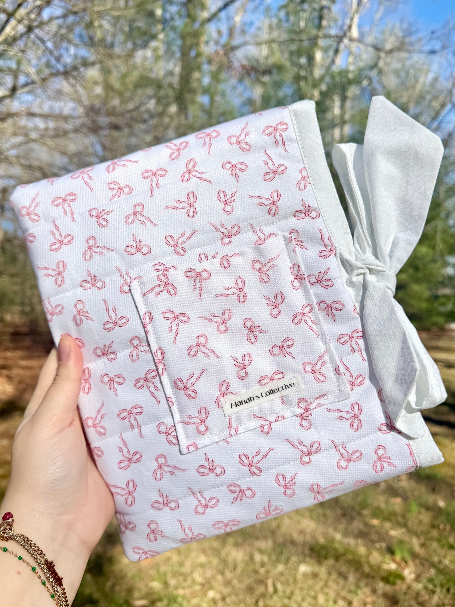 Pink Bows Small Bible/Book Sleeve