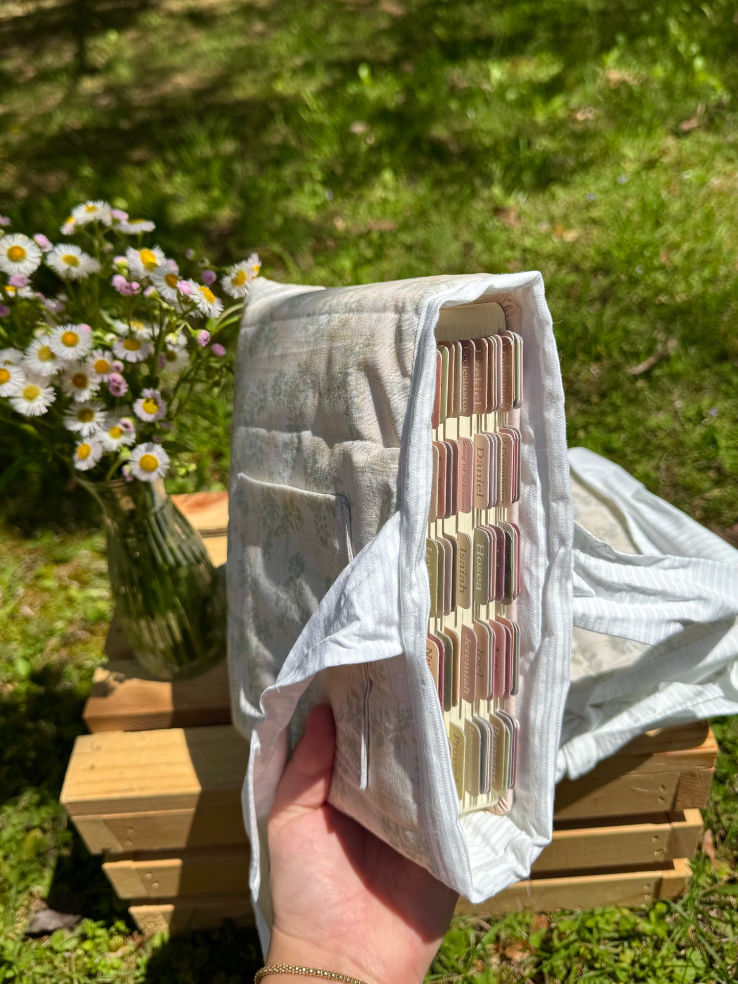 Vintage Green Large Bible/Book Sleeve