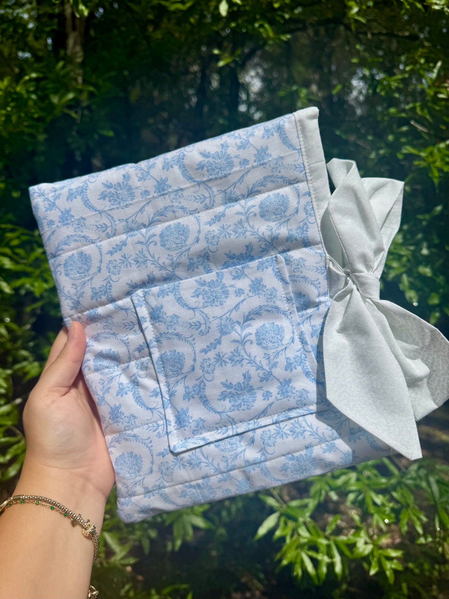 Pretty in Blue Small Bible/Book Sleeve