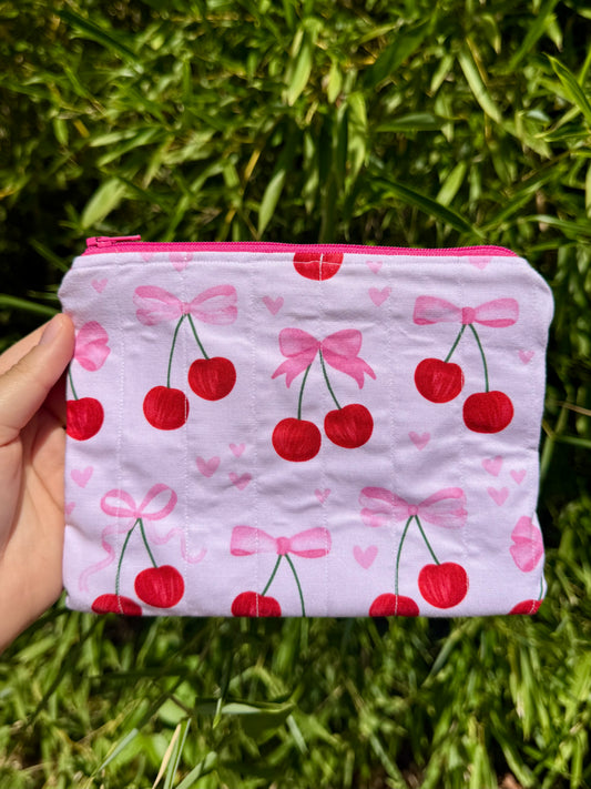 Pink Cherries Travel Pouch