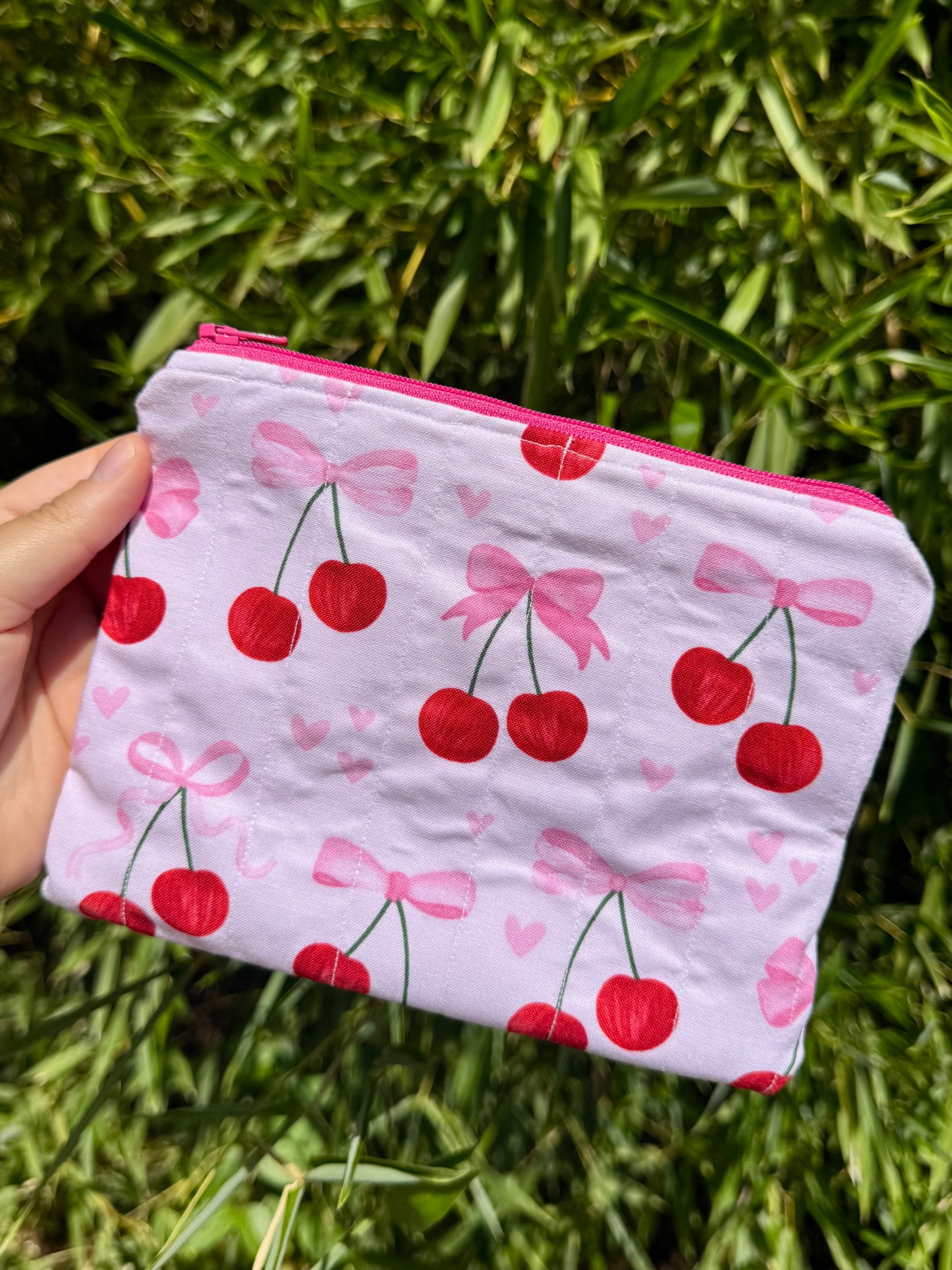 Pink Cherries Travel Pouch