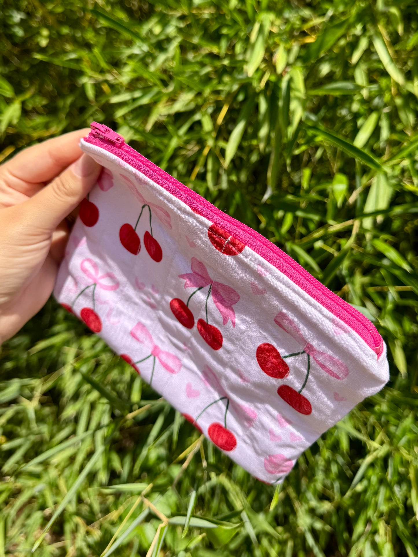 Pink Cherries Travel Pouch